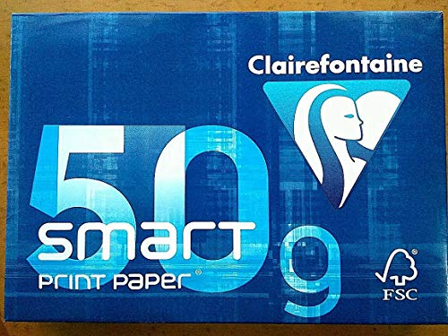 Clairefontaine Smart 1932 Papier, 500 Blatt, 50 g, A4, Weiß, 6 Stück von Clairefontaine