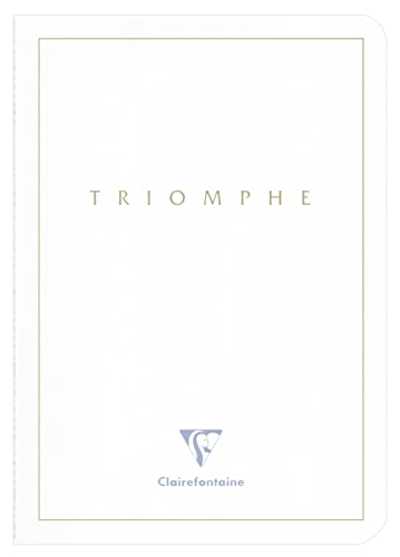 Clairefontaine 36120C - Heft Triomphe GOLD, DIN A5, 14,8x21cm, mit Fadenbindung, 48 Blatt blanko, Papier weiß 90g, 1 Stück von Clairefontaine