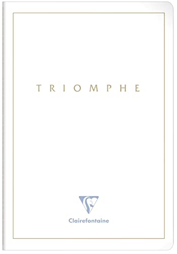 Clairefontaine 36170C - Heft Triomphe GOLD, DIN A4, 21x29,7cm, mit Fadenbindung, 48 Blatt blanko, Papier weiß 90g, 1 Stück von Clairefontaine
