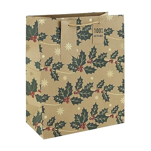 Clairefontaine X-31331-2C - Geschenktasche 26,5x14x33 cm, ideal für Weihnachten, 1 Stück, Palme von Eurowrap