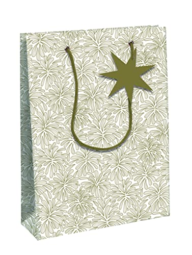 Clairefontaine X-32826-2C - Geschenktasche Excellia, Format L 26 ,5x14x33 cm, ideal für Weihnachten & Geburtstag, Weihnachten/Sand - Gold, 1 Stück von Clairefontaine