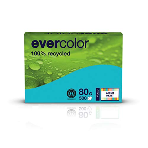 Clairefontaine farbiges Druckerpapier, Recycling-Papier Evercolor: 80 g/m², A4, 500 Blatt, dunkelblau Clairefontaine farbiges Druckerpapier, Recycling-Papier Evercolor: 80 g/m², A4, 500 Blatt, dunkelblau von Clairefontaine