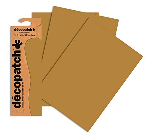 Decopatch Papier No. 229 (gold Uni, 395 x 298 mm) 3er Pack von Decopatch
