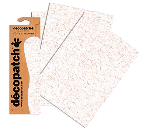 Decopatch Papier No. 444 (weiß gold, 395 x 298 mm) 3er Pack von Decopatch