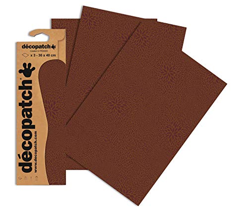 Decopatch Papier No. 656 (braun Farbsprenkel, 395 x 298 mm) 3er Pack von Decopatch