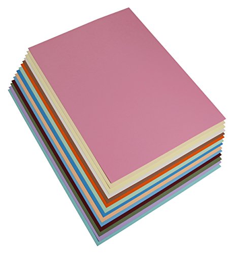 Clairefontaine 975799C - Packung 28 Bogen Bastellkarton Maya 70x100 cm, 185g, ideal Bastelaktivitäten, DIY-Projekte, Verpackungen, Scrapbooking & Einladungskarten, Pastell Farben sortiert, 1 Pack von Clairefontaine