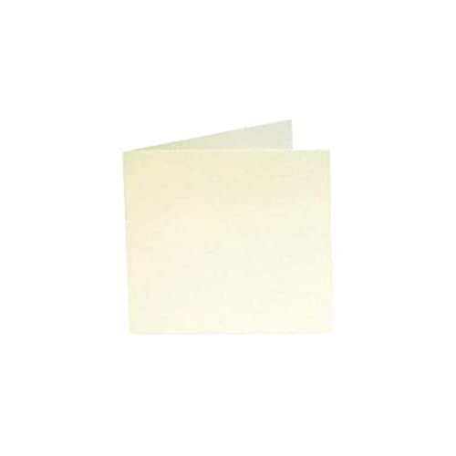 Clairefontaine 12986C - Packung mit 25 Doppelkarten Pollen 110x110mm 210g gefaltet, ideal für Ihre Einladungen und Korrespondenz, Elfenbein Perlmutt, 1 Pack von Clairefontaine