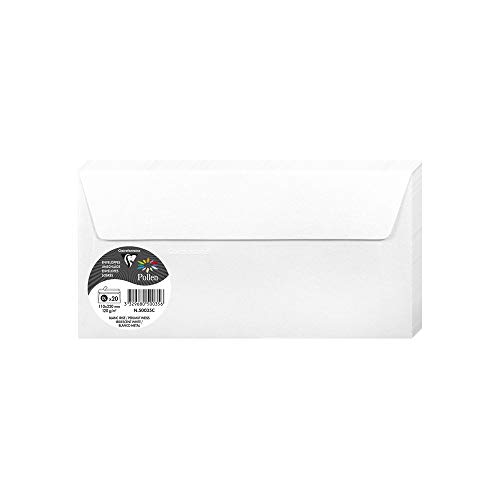 Clairefontaine 50035C - Packung mit 20 Umschlägen Pollen, Format DL, 11x22cm, 120g, ideal für Einladungen und Korrespondenz, Weiß Perlmutt, 1 Pack, perlweiß Clairefontaine 50035C - Packung mit 20 Umschlägen Pollen, Format DL, 11x22cm, 120g, ideal für Einladungen und Korrespondenz, Weiß Perlmutt, 1 Pack, perlweiß von Clairefontaine