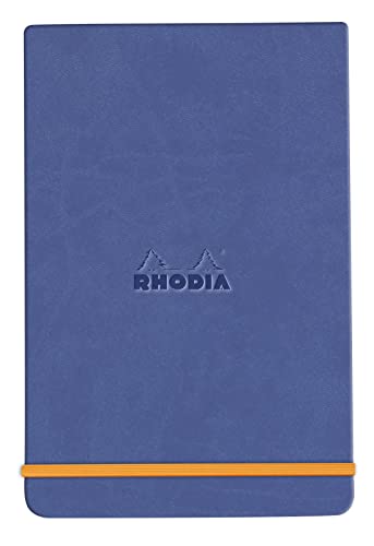 Rhodia 194360C - Notizbuch Webnotepad 9x14 cm, 96 Blatt abtrennbar liniert 90 g, 1 Stück, Saphirblau von Rhodia