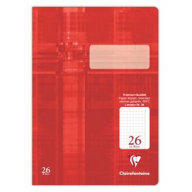 Schulhefter Rot A4 kariert mit Rand 16 Batt von Clairefontaine