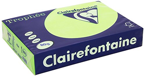 Trophäe 5 Stück Kopierpapier 500 Blatt Papier 80 g A4 210 x 297 mm FSC zertifiziert Neon Grün Trophäe 5 Stück Kopierpapier 500 Blatt Papier 80 g A4 210 x 297 mm FSC zertifiziert Neon Grün von Clairefontaine