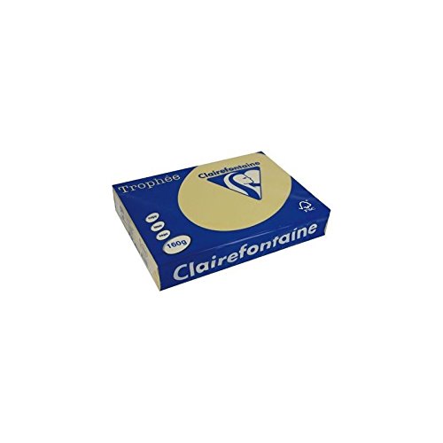 Clairefontaine 1102C - Ries mit 250 Blatt Druckerpapier / Kopierpapier Trophée, DIN A4 (21x29,7 cm), 160g, Kamelbraun Pastellfarbe, 1 Ries von Clairefontaine