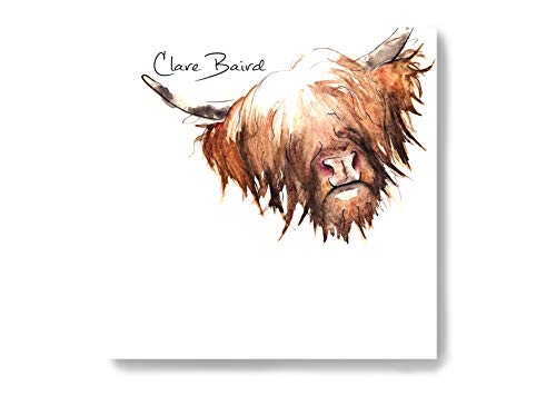 Haftnotizen Highland Kuh | Hairy Coo Design | Clare Baird | 7,1 cm x 7,1 cm x 1 cm | 100 Blatt von Clare Baird