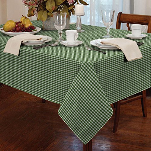 Tischdecke, Gingham-Muster, 91,4 x 91,4 cm, Grün von Classic Home Store