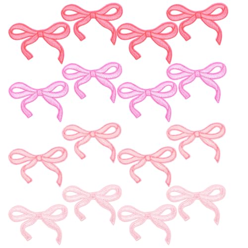 Classicseali 16 x Schleifen-Aufnäher, 4 Farben, niedliche Schleife, zum Aufbügeln, DIY-Stickerei, Dekoration, Zubehör, rosa Bügelbilder für Hüte, Kleidung, Schuhe, Jeans, Hemden, Jacken, Rucksäcke Classicseali 16 x Schleifen-Aufnäher, 4 Farben, niedliche Schleife, zum Aufbügeln, DIY-Stickerei, Dekoration, Zubehör, rosa Bügelbilder für Hüte, Kleidung, Schuhe, Jeans, Hemden, Jacken, Rucksäcke von Classicseali
