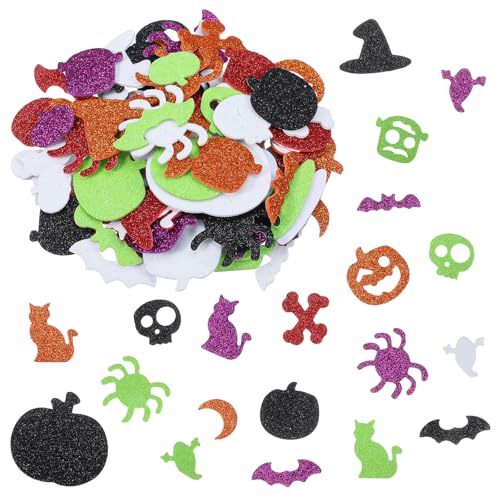 Classicseali 200 Stück Halloween Schaumstoff Aufkleber,Moosgummi Aufkleber für Dekorationen,Halloween Party Sticker,Selbstklebende Kürbis Geister Fledermaus Form Spezielle Sticker Classicseali 200 Stück Halloween Schaumstoff Aufkleber,Moosgummi Aufkleber für Dekorationen,Halloween Party Sticker,Selbstklebende Kürbis Geister Fledermaus Form Spezielle Sticker von Classicseali