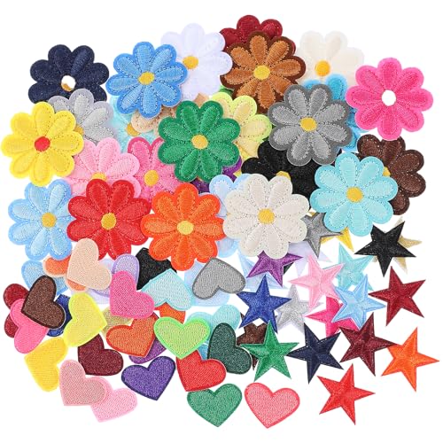 Classicseali 80 Stück Patches zum Aufbügeln,Bügelflicken Blumen,Kleine Applikationen,Bunt Bügelbilder für Textilien für Erwachsene,Kinder,Mädchen für Hut,Jeans,Jacken,Rucksack Classicseali 80 Stück Patches zum Aufbügeln,Bügelflicken Blumen,Kleine Applikationen,Bunt Bügelbilder für Textilien für Erwachsene,Kinder,Mädchen für Hut,Jeans,Jacken,Rucksack von Classicseali