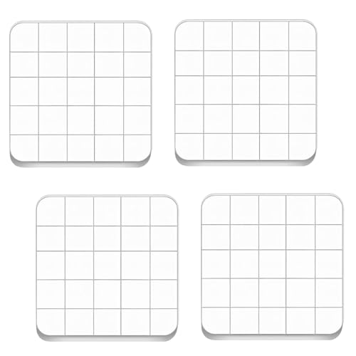 Classicseali Acryl-Stempelblock, quadratische Acrylblöcke zum Stempeln, mit Gitterlinien, transparenter Stempelblock, für Bastelarbeiten, Scrapbooking, Kartenherstellung, Dekorationen und von Classicseali