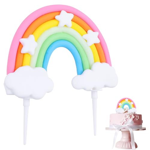 Classicseali Regenbogen Cake Topper,Regenbogen Tortendeko,Cake Topper Rainbow für Kinder Mädchen Junge Frauen,Kuchendekoration Rainbow für Hochzeit,Geburtstag,Geschenk,Party,Bunte Classicseali Regenbogen Cake Topper,Regenbogen Tortendeko,Cake Topper Rainbow für Kinder Mädchen Junge Frauen,Kuchendekoration Rainbow für Hochzeit,Geburtstag,Geschenk,Party,Bunte von Classicseali