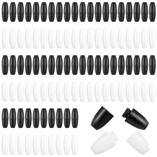 Classicseali Schlüsselband-Verschluss, elastische Anpassung, Breakaway-Verschlüsse, für Halsketten, Armbänder, Haken, Schlüsselbänder, Schmuck, Perlen-Barrel-Verbinder, Schwarz, Weiß, 100 Stück Classicseali Schlüsselband-Verschluss, elastische Anpassung, Breakaway-Verschlüsse, für Halsketten, Armbänder, Haken, Schlüsselbänder, Schmuck, Perlen-Barrel-Verbinder, Schwarz, Weiß, 100 Stück von Classicseali