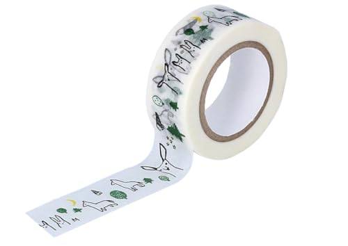 Classiky Klebeband Masking Tape Washi Forest schwarz 18 mm x 10 m. von Classiky