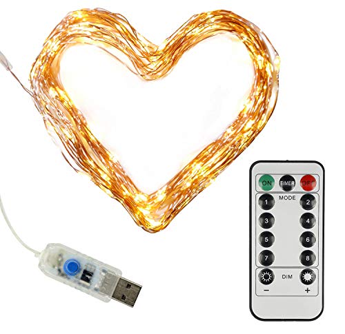 Clauss LED-Mini-Lichterkette mit USB-Anschluss und Fernbedienung, versch. Funktionen, 100 LEDs in warmweiß,10 m, Kupfer-Draht, Innen-Bereich, 5 Volt, Clauss10002 Clauss LED-Mini-Lichterkette mit USB-Anschluss und Fernbedienung, versch. Funktionen, 100 LEDs in warmweiß,10 m, Kupfer-Draht, Innen-Bereich, 5 Volt, Clauss10002 von Clauss