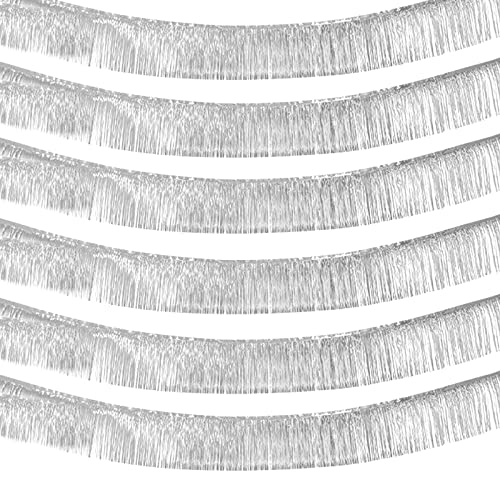 6 Stück 3 m Silberfolie Fransen Girlande Metallic Lametta Luftschlangen Banner Wandbehang Vorhang Hintergrund Banner für Parade Floats, Valentinstag, Hochzeit, Geburtstag, Mardi Gras Party 6 Stück 3 m Silberfolie Fransen Girlande Metallic Lametta Luftschlangen Banner Wandbehang Vorhang Hintergrund Banner für Parade Floats, Valentinstag, Hochzeit, Geburtstag, Mardi Gras Party von Clayghsen