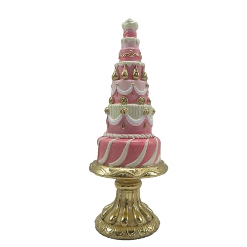 Clayre & Eef Dekorationsfigur Kuchen Ø 8X 21 cm Rosa Kunststoff von Clayre & Eef
