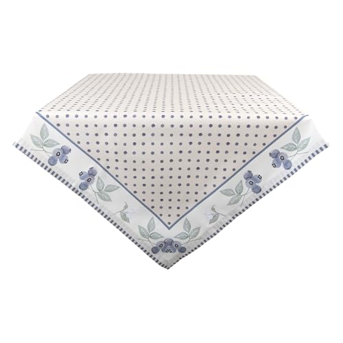 Clayre & Eef Tischdecke 130x180 cm Beige Blau Baumwolle Rechteck Blaubeeren Tischtuch Clayre & Eef Tischdecke 130x180 cm Beige Blau Baumwolle Rechteck Blaubeeren Tischtuch von iRULU