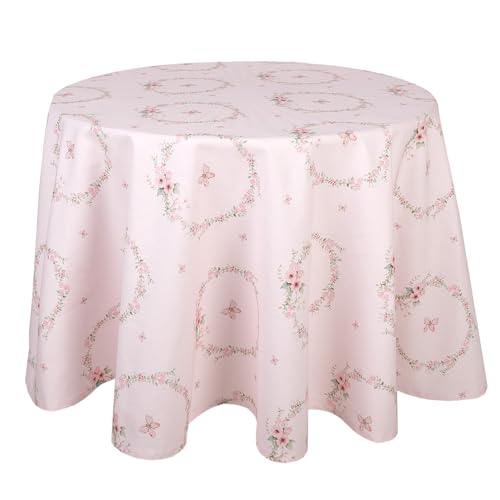 Clayre & Eef Tischdecke Ø 170 cm Rosa Baumwolle Rund Kaninchen Tischtuch Clayre & Eef Tischdecke Ø 170 cm Rosa Baumwolle Rund Kaninchen Tischtuch von Clayre & Eef