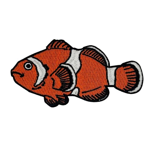 Bestickter Aufnäher zum Aufbügeln, Motiv: Clownfisch Bestickter Aufnäher zum Aufbügeln, Motiv: Clownfisch von Clayton Jewelry Labs