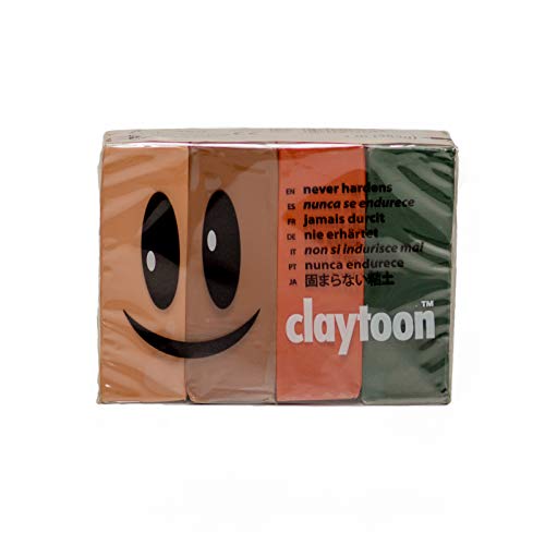 CEC Modelliermasse claytoon 1Pound 4-Farben-Satz Boden (Japan-Import) von Claytoon