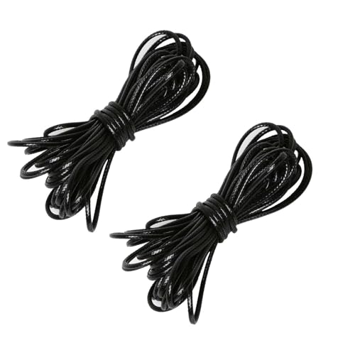 2 Rollen Lederschnur, Lederband für Ketten, Lederbänder Lederschnürsenkel Stift Halskordel, für DIY Schmuck Wie Armbänder Handwerk Schlüsselband Armband Schmuck Halsketten-Schwarz 2 Rollen Lederschnur, Lederband für Ketten, Lederbänder Lederschnürsenkel Stift Halskordel, für DIY Schmuck Wie Armbänder Handwerk Schlüsselband Armband Schmuck Halsketten-Schwarz von ClcIosis