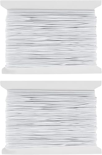 2 Stück DIY Handwerk Schmuckherstellungs Gummiband für Armbänder Weiß 1mm x 20m Gummikordel, Ideal für Handketten Halsketten Perlen Flechten Nähen DIY 2 Stück DIY Handwerk Schmuckherstellungs Gummiband für Armbänder Weiß 1mm x 20m Gummikordel, Ideal für Handketten Halsketten Perlen Flechten Nähen DIY von ClcIosis