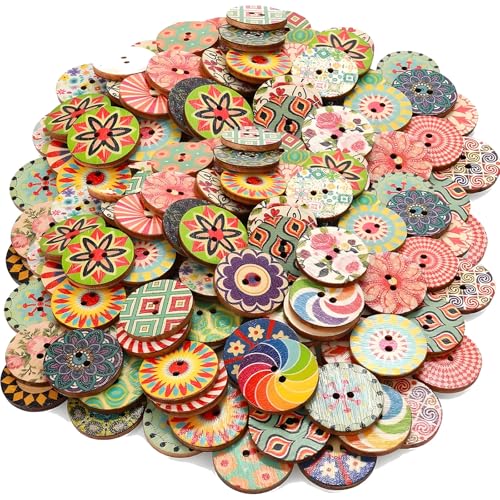 200 Stück Knöpfe Bunt Holzknöpfe Kinder Bunte Knöpfe Zum Basteln Für Kunsthandwerk Nähen DIY-Dekoration 200 Stück Knöpfe Bunt Holzknöpfe Kinder Bunte Knöpfe Zum Basteln Für Kunsthandwerk Nähen DIY-Dekoration von ClcIosis