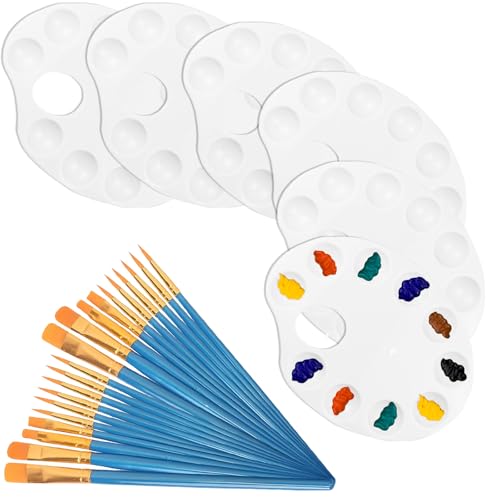 26 Stück Mischen, Farbmischpalette, Palette Malen, Pallettenmoebel Mischpalette Aquarell für Ölfarben und Aquarellfarben von ClcIosis