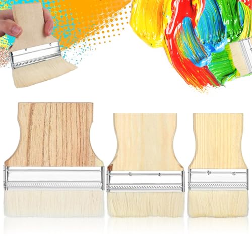 3 Stück Pinselset Malerbedarf, Malerpinsel Set, Breiten 74mm 96mm 115mm, Pinselset Acrylfarben und Acrylfarben Maler Pinsel, Geeignet für Haushaltsgebrauch und Pinsel wandfarbe DIY Handarbeiten﻿﻿ von ClcIosis