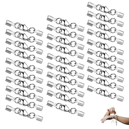 30 Stück Verschluss Für Armbänder, Ketten Verschlüsse Verschluss Kette für DIY Ketten Lederband Schmuck Silber 30 Stück Verschluss Für Armbänder, Ketten Verschlüsse Verschluss Kette für DIY Ketten Lederband Schmuck Silber von ClcIosis