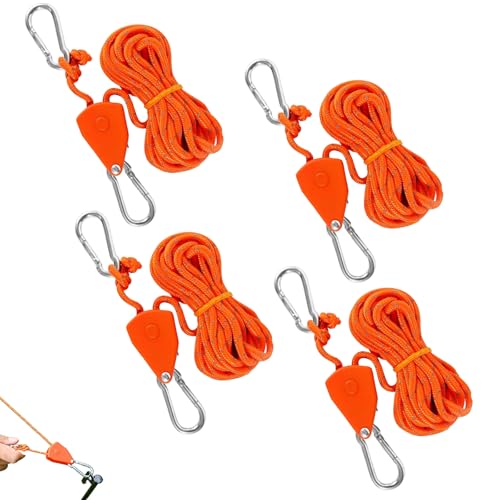 4 Stück Seilratsche Set,Sturmband für Vorzelt Abspannseile Camping Robust und Langlebig, Sonnensegel Spanner Farbe Produktes Orange,Eignetsich Zeltspanner für Wanderungen Camping Klettern 4 Stück Seilratsche Set,Sturmband für Vorzelt Abspannseile Camping Robust und Langlebig, Sonnensegel Spanner Farbe Produktes Orange,Eignetsich Zeltspanner für Wanderungen Camping Klettern von ClcIosis