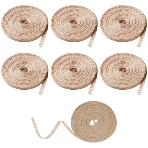 6 Rollen Juteband, Jute Geschenkband, Jute Dekoband 10m Länge Gelb Braun für Handwerk Hochzeit Festdekoration Geschenkverpackung Vase Dekoration Schön und Langlebig von ClcIosis