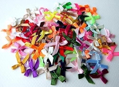 100 Stück 10 mm bunte, sortierte kleinste Satinschleifen, kleine Verzierungen, Kunstapplikationen, Hochzeitsbänder, Stoffbänder, Zierteile und Verzierungen 100 Stück 10 mm bunte, sortierte kleinste Satinschleifen, kleine Verzierungen, Kunstapplikationen, Hochzeitsbänder, Stoffbänder, Zierteile und Verzierungen von Cldaisy