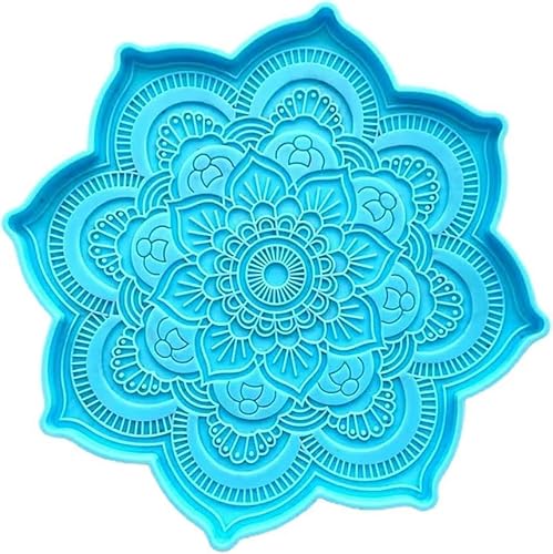 Blaue Epoxidharz-Silikonformen – Mandala-Untersetzer, Epoxidharz-Form, Blumen-Tablett, Tassenmatte, Gieß-Silikonform, DIY, Basteln, Heimdekoration, Skulpturenbedarf, 17,2 x 14,6 x 1,2 cm Blaue Epoxidharz-Silikonformen – Mandala-Untersetzer, Epoxidharz-Form, Blumen-Tablett, Tassenmatte, Gieß-Silikonform, DIY, Basteln, Heimdekoration, Skulpturenbedarf, 17,2 x 14,6 x 1,2 cm von Cldaisy