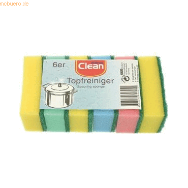 Clean Haushaltshelfer Scheuerschwamm Küche - 10er Pack von Clean
