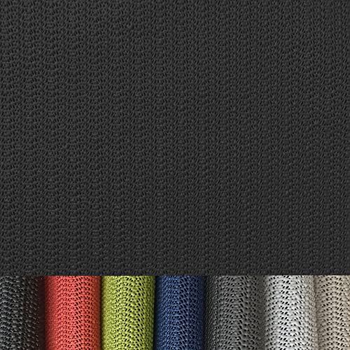 Gartentischdecke geschäumt eckig rund oval wetterfest rutschfeste Weichschaum Tischdecke abwaschbar Garten Balkon Outdoor Camping mit Fransen (Schwarz, Oval 140x180cm (BxL)) von Cleanlevel EST 2016