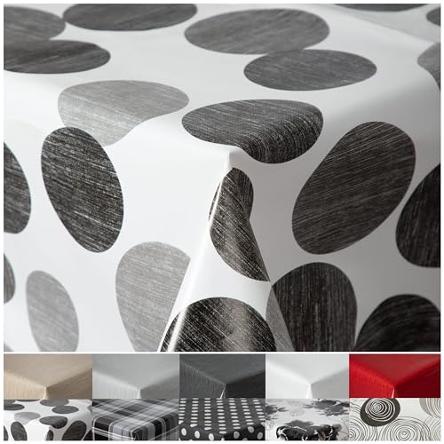 Wachstuchtischdecke Tischdecke abwaschbar PVC Plastik-Tischdecken RUND OVAL ECKIG Rechteckig Outdoor Wachs Gartentischdecke (Balls, 140cm Rund) von Cleanlevel EST 2016