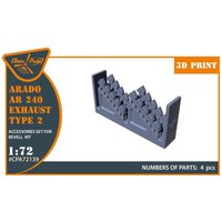 Arado Ar-240 - Exhausts type 2 [Revell] von Clear Prop
