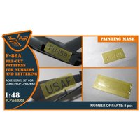 F-86A - Pre-cut patterns for numbers and lettering painting mask [Clear Prop] von Clear Prop