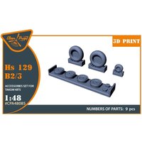 Hs 129B2/3 - Wheels set (weighted)  [Takom] von Clear Prop
