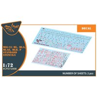 MiG-23ML, MLA, MLD, P, MLAE - Standard stencils [Clear Prop] von Clear Prop