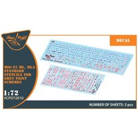 MiG-23ML, MLA - Standard stencils for grey paint schemes [Clear Prop] von Clear Prop